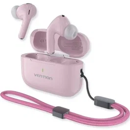 Vention Echo Lite E11 Plus Auriculares Bluetooth con Estuche de Carga y Autonomía 30h, Rosas